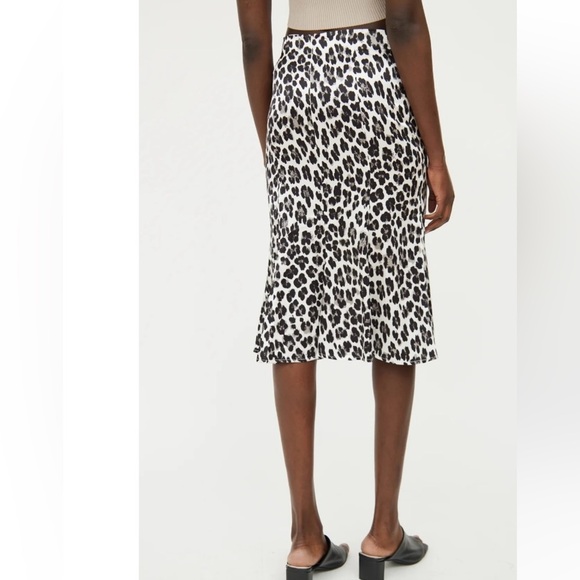 Caroline Constas Silk Blend Animal Print Midi Skirt With Side Slits Small EUC! - Picture 2 of 13